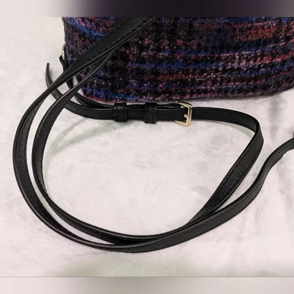 Kate Spade Emerson Fabric Jessa Tweed Backpack Burgundy/Multi 90's Inspired Bag - Picture 13 of 16